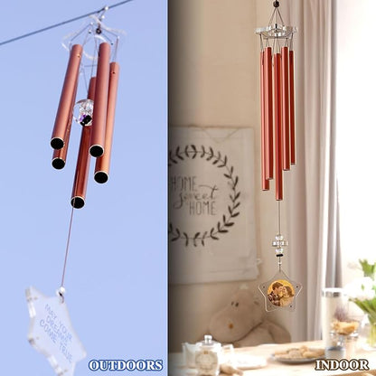 Personalized Memorial Wind Chime with Custom Photo, Name & Date - Thoughtful Sympathy Gift for Garden, Porch, Backyard & Patio Decor