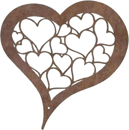 Rusty Stake Heart Statue Tree with Realistic Rusted Heart for Home and Garden Parterre Enhancement Yard Decoration