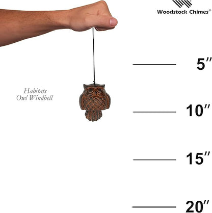 Woodstock Wind Chimes for Outside Garden Decor, Outdoor Patio Porch Decor 11" Wind Bell Style Wind Chimes Owl Wind Bell (COWL)
