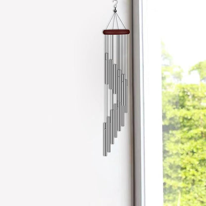 2 Pack Wind Chimes for Outside, Sympathy Wind Chimes Outdoor Clearance with 12 Aluminum Alloy Tubes and Hook, Memorial Wind Chime Gift Decoration for Home, Patio, Garden, Outdoor