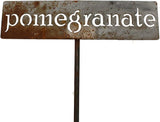 Classic Metal Garden Markers 19 Inches Tall (pomegranate, Naturally Rusted)