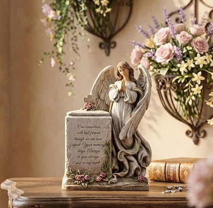 Napco Imports Praying Angel Inspirational 8 x 12 Inch Resin Decorative Bereavement Urn Box