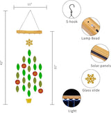 Solar Wind Chimes Unique Light, Glass Mobile Hanging Solar Light Wind Chime for Home, Garden, Patio and Yard Decor