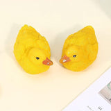 Cute Statues Garden Mini Yellow Duck Figurine Vivid Miniature Fairy Figurines Resin Backyard Decor(B)