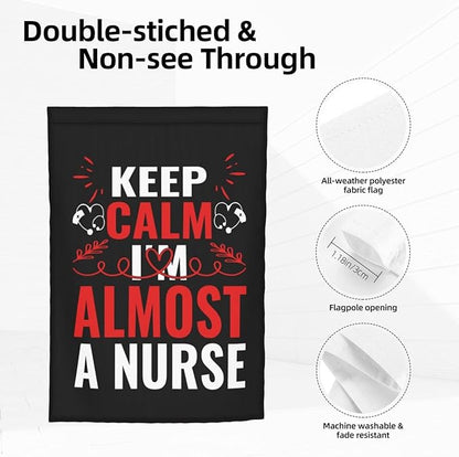 Nurse Garden Flag Double Sided Vertical 12×18 Inch Nurse Day Garden Flag Banners Double Sided For Lawn Patio Yard Garden Home Outdoor Decor -2