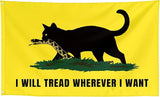 I Will Tread Wherever I Want Funny Cool Flags Meme Flags Banner 3x5 FT Room Guys Girls College Dorm Bedroom Frat Man Cave Outdoor Indoor Yellow