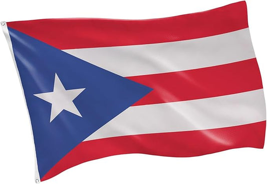 Evergreen Puerto Rico Flag 3x5 flag Outdoor Double Sided, PR Light Blue Pureto Rico Flags for Outside with Grommets, 3-Ply Banners for Garden Patio, Indoor Flag for Wall Decor, Works with Standard Estate Flag Poles