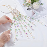 17.9In Crystal Suncatcher Glass Wind Chimes Style Rainbow Maker Suncatcher Prism Crystal Octagonal Bead Chains Windchime for Window Hanging Ornament Home Garden Decor Indoor Outdoor Office