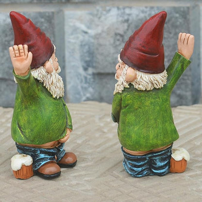 Gnome Garden Decor: Enchanted Garden Characters, Tree Trunk Gnome Statue - Ideal for Outdoor Balconies, Gardens, Courtyards, Lawns, Moss, and Bonsai Doll Sculpture Decor