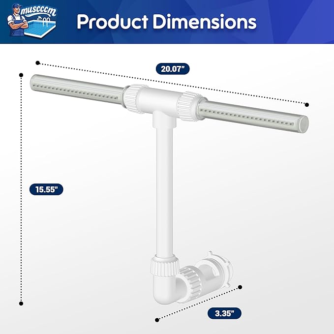 Pool Fountain for Inground Pools, Pool Sprinkler Fountain Upgraded Hydro-Powered Glow Adjustable Spray, Pool Waterfall Fountain Pool Accessories、Cooling & Relaxation