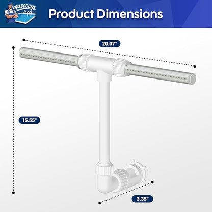 Pool Fountain for Inground Pools, Pool Sprinkler Fountain Upgraded Hydro-Powered Glow Adjustable Spray, Pool Waterfall Fountain Pool Accessories、Cooling & Relaxation