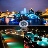 RGB LED Pond Light, 12V Low Voltage Underwater Light, IP68 Waterproof Submersible Light with Remote & Transformer, Stainless Steel Outdoor Light for Pond Fountain Waterfall Pool Garden Landscape