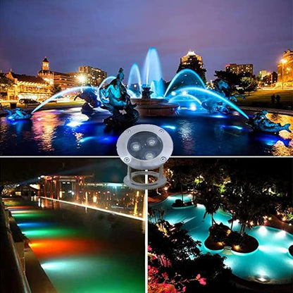 RGB LED Pond Light, 12V Low Voltage Underwater Light, IP68 Waterproof Submersible Light with Remote & Transformer, Stainless Steel Outdoor Light for Pond Fountain Waterfall Pool Garden Landscape