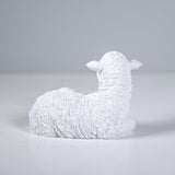 Outdoor Resin Sheep Sculpture Decoration Garden Farm Yard Gift Artificial Lamb Sculpture 5.9 x 3.9 x 3.5 inches