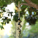 2 Pieces Witch Bells for Door Knob for Protection Handmade Witchcraf Door Hanging Bell Rustic Witch Wind Chimes for Boho Home Room Decor (Rustic)