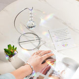 9-Inch Memorial Gifts,40mm Clear Memorial Crystal,Bereavement Suncatcher,Memorial Gifts for Loss of Mom Dad Friend Son Daughter,Silver Stand and a Sympathy Card
