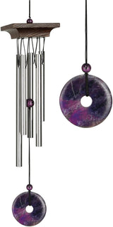 Woodstock Chimes Signature Collection, Woodstock Amethyst Chime, Medium (30'') Decor Designs Wind Chimes for Outdoor, Patio, Home or Garden Décor (WYBRM)