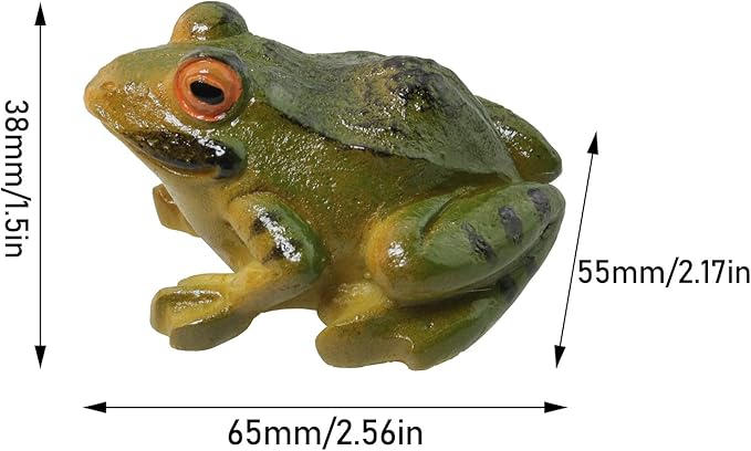 2pcs Resin Simulation Frog Statue Animal Sculpture 6.5x5.5x3.8cm for Home Garden Backyard Outdoor Decoration