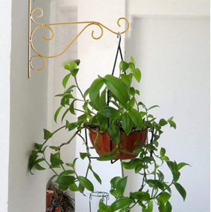 Plant Hanger Hanging Basket Hooks, Metal Plant Wall Hanger Outdoor Indoor Decor for Hanging Bird Feeders, Lanterns, Wind Chimes