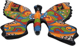 Wall Butterfly Medium Hand Painted Indoor Outdoor Multi Colored (Talavera)