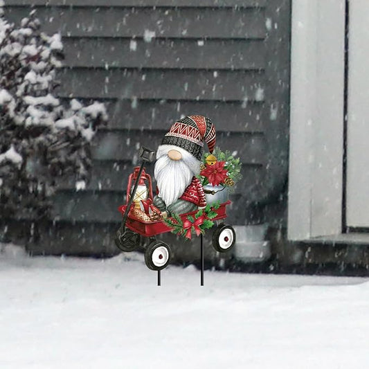 Briarwood Lane Wagon Gnome Metal Art