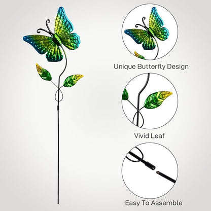 5 Pack Butterfly Decorative Garden Stakes,Outdoor Metal Decor Outdoor Decorations for Patio and Yard
