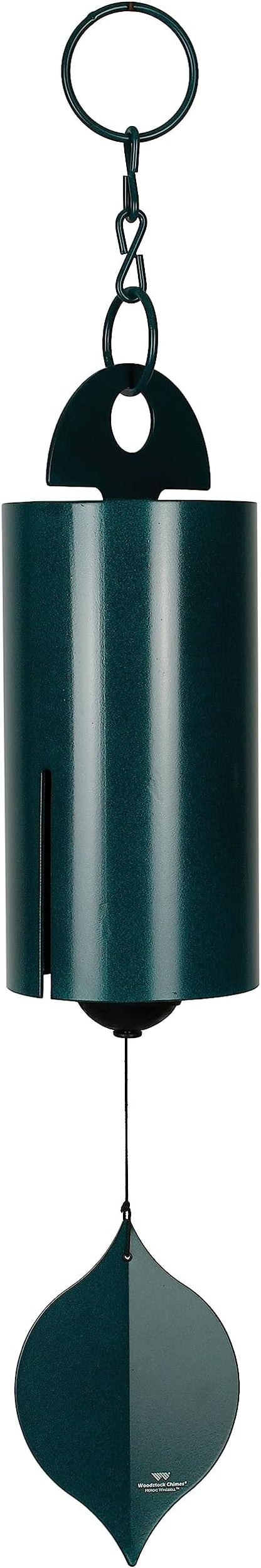 Woodstock Wind Chimes Heroic Windbell Wind Chimes for Outside, 40" Green Large Windchime for Outdoor Garden, Patio, Porch Wind Bell, Deep Tone Sound