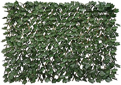 Expandable Fence Privacy Screen for Balcony Patio Outdoor,Decorative Faux Ivy Fencing Panel,Artificial Hedges (1,Ivy)…