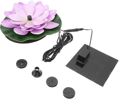 1Set Water Lily Solar Fountain Outdoor Solar Powered Fountain for Garden and Pool Decoration Easy to Clean Durable Design for Beautiful