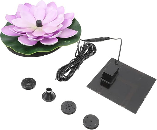 1Set Water Lily Solar Fountain Outdoor Solar Powered Fountain for Garden and Pool Decoration Easy to Clean Durable Design for Beautiful