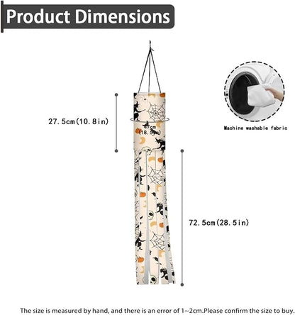 Halloween Witch Windsock 2 PC Outdoor Hanging Decoration for Home Yard Lightweight Sturdiness Polyester Fabric Windsock Flag Fall Thanksgiving Decor