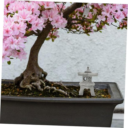 Toyvian Japanese Garden Decor Zen Garden Pavilion Ornaments Stone Pagoda Statue for Bonsai Decoration