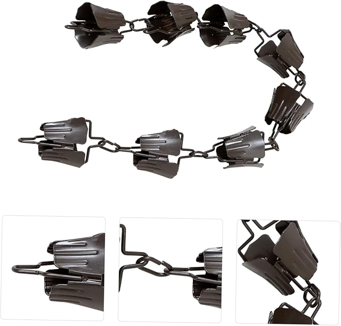 1m Flower Chain Rain Chain Gutter Hangers Decorative Chimes Cups Replacement for Gutter Style Decor