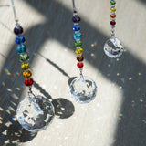 HDCRYSTALGIFTS Set 3 Crystal Prisms Suncatchers for Window Hanging Rainbow Maker Chakra Sun Catcher Indoor Window Christmas Decorations Memorial Sympathy Gifts for Loss of Loved One