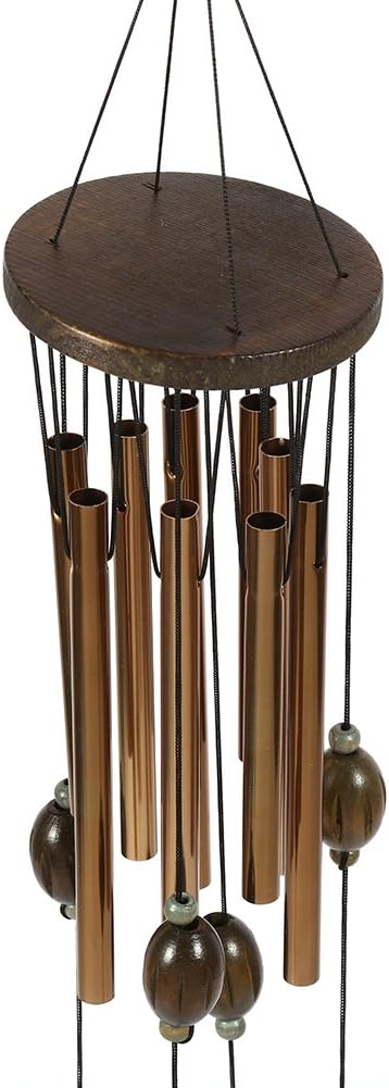 BORDSTRACT Metal Anchor Wind Chime, 9 Tube Nautical Design with Soothing Sounds for Outdoor Garden Patio Decor Hanging Home use