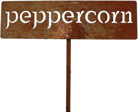 Classic Metal Garden Markers 19 Inches Tall (peppercorn, Naturally Rusted)
