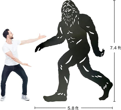 7.4ft Bigfoot Metal Outdoor Decor Big Foot Sasquatch Gifts for Men Dad Women Bigfoot Silhouette Statues for Outside, Patio, Lawn, Yard Art, Forests, Yard Display, Garden Decorations