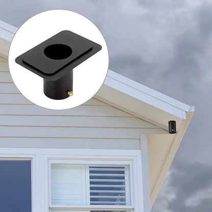1 Pack Rain Chain Gutter Adapter, Black Metal Rain Chain Adapter with Bolt, Rain Chain Gutter Installation for Outside Gutters Downspout Accessories