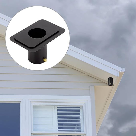 1 Pack Rain Chain Gutter Adapter, Black Metal Rain Chain Adapter with Bolt, Rain Chain Gutter Installation for Outside Gutters Downspout Accessories