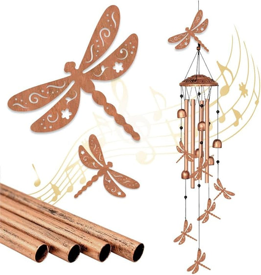 ORIGACH Dragonfly Wind Chimes for Outside Metal Dragonfly Wind Chime Birthday Gifts Memorial Gifts for Women Men Mom Grandma Wife Friends Wind Chimes for Outdoor, Indoor, Home and Garden Decorations