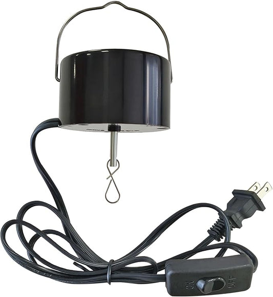 Wind Spinner Motor Plug in,Electric Powered Slow Rotating Motor,Hanging Display Motor for Disco Ball,Baby Crib,Mirror Ball,Spiral,Wind Chime,Sun Catchers Ornament,Garden Decor