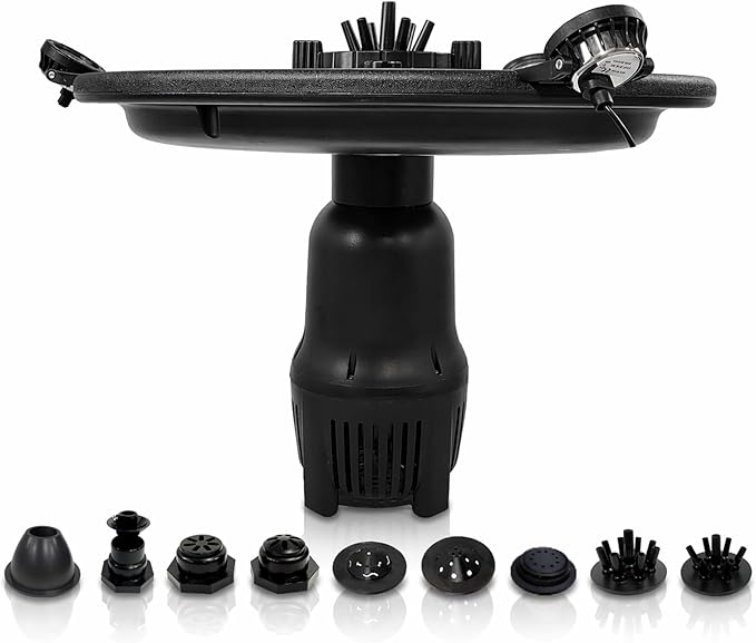 HALF OFF PONDS Floating Fountain, 1 HP Pond Aerator, 100 ft Cord, 15,000 GPH Water Pump, 13 Spray Patterns, White LED Lights, Energy-Efficient, for Large Ponds, Lakes & Water Gardens