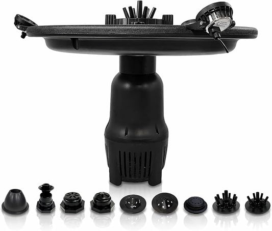 HALF OFF PONDS Floating Fountain, 1 HP Pond Aerator, 100 ft Cord, 15,000 GPH Water Pump, 13 Spray Patterns, White LED Lights, Energy-Efficient, for Large Ponds, Lakes & Water Gardens