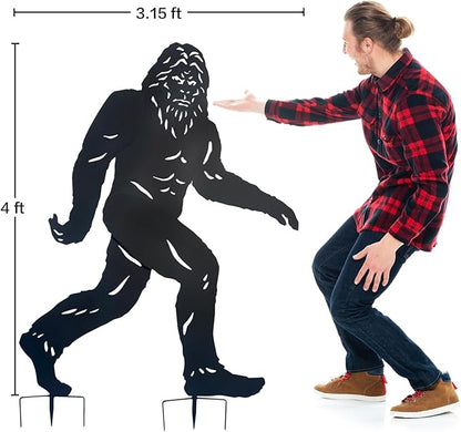 TIGGSY 4ft Bigfoot Metal Outdoor Decor Big Foot Sasquatch Gifts for Men/Women Bigfoot Silhouette Statues for Yard Art, Patio, Lawn, Forests, Garden Decor, Yard Display, Garden Decorations