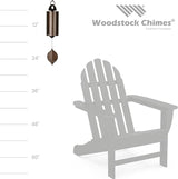 Woodstock Wind Chimes Heroic Windbell Wind Chimes for Outside, 24" Copper Medium Windchime for Outdoor Garden, Patio, Porch Wind Bell, Deep Tone Sound