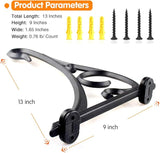 KABB Plant Hanging Bracket, Hand Forged Heavy Duty Black Iron Art Plant Hanging Hooks, Durable Rust-Resistant Wall Brackets for Planter Bird Feeder Lanterns Wind Chimes with Screws (2 Pack)