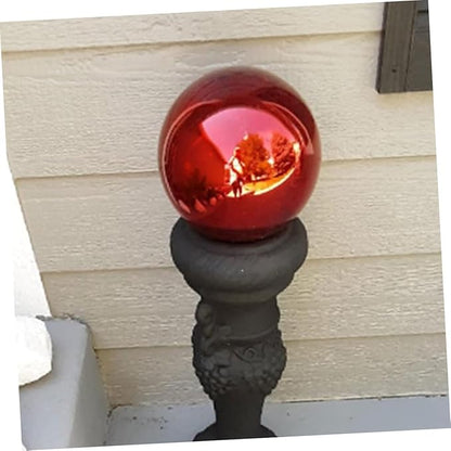 Outanaya Stainless Steel Garden Gazing Ball Polished Reflective Metal Sphere for Outdoor Decor 5.91-in Decorative Mirror Ball for Gardens and Patios