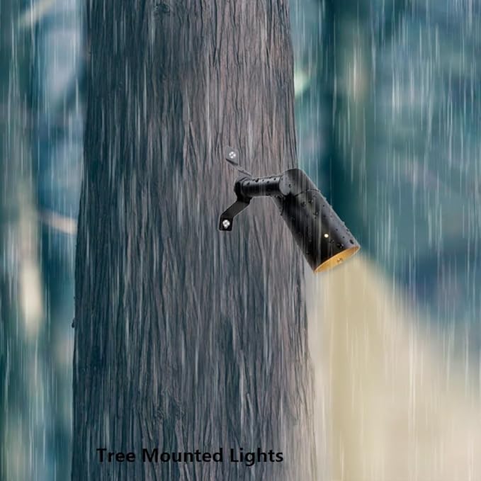 Landscape Lighting Tree Down Lights Outdoor Moonlight,Replaceable Low Voltage MR16 LED Aluminum Housing for Directional Wall Patio Mounted Post Fence Lights Bronze Finish