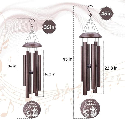 Personalized Wind Chimes, 36inch Sympathy Wind Chime, in Loving Memory for Loss of Loved Grandpa/Dad/Friends Loves Fishing, Metal Large Memorial Condolences Gifts (Produced in USA)