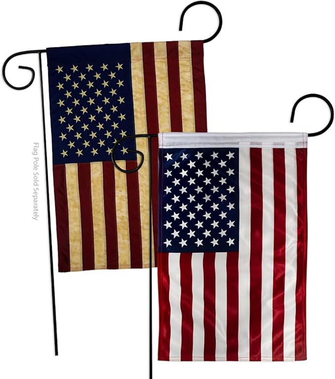 4th Of July American Flag For Independence Day Vintage Applique US Wall Hanging Cemetery Decoration For Grave Yard Sign Memorial Veterans Day USA Poster Door Canvas Tapestry Fathers Day Gift